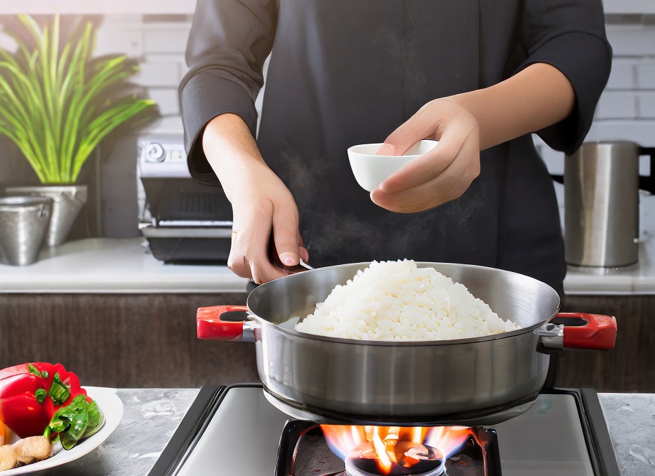 how to cook rice on stove