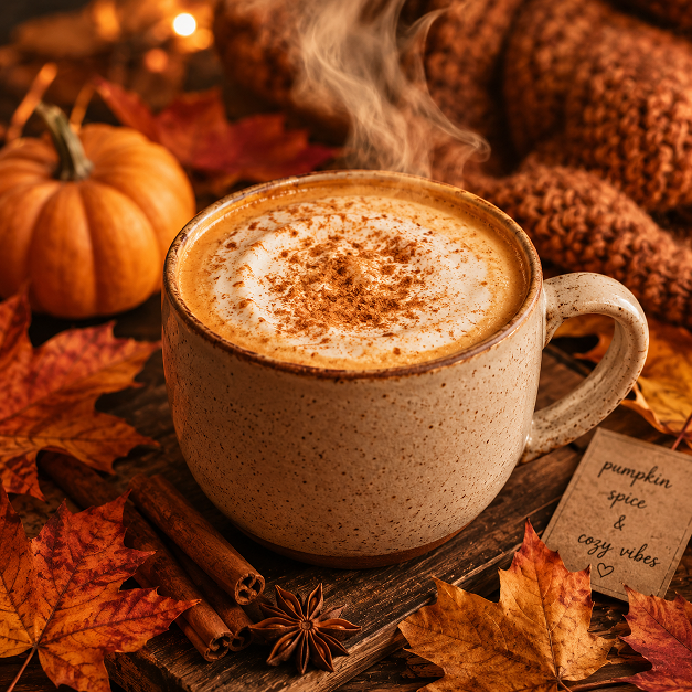 Cozy autumn warmth with pumpkin spice