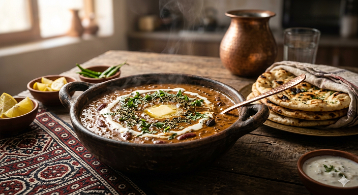 Daal makhani black lentils Pakistani dish
