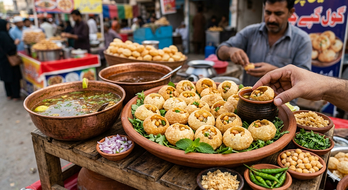 Gol gappay pani puri Pakistani street food