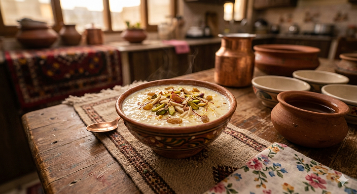 Kheer Pakistani rice pudding dessert