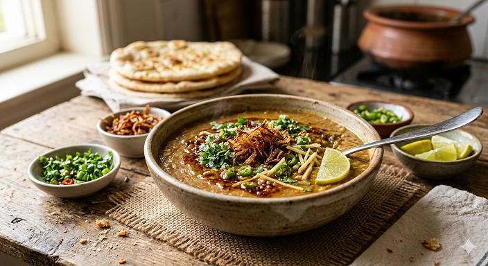 Haleem Pakistani meat lentil wheat dish