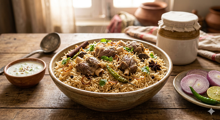 Pakistani yakhni pulao rice dish