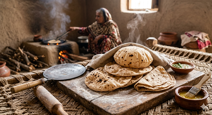Roti chapati Pakistani flatbread