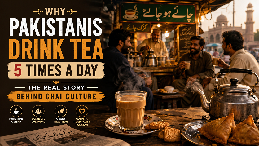 Pakistani family sharing chai together at home, showing the daily tea ritual and hospitality culture of Pakistan