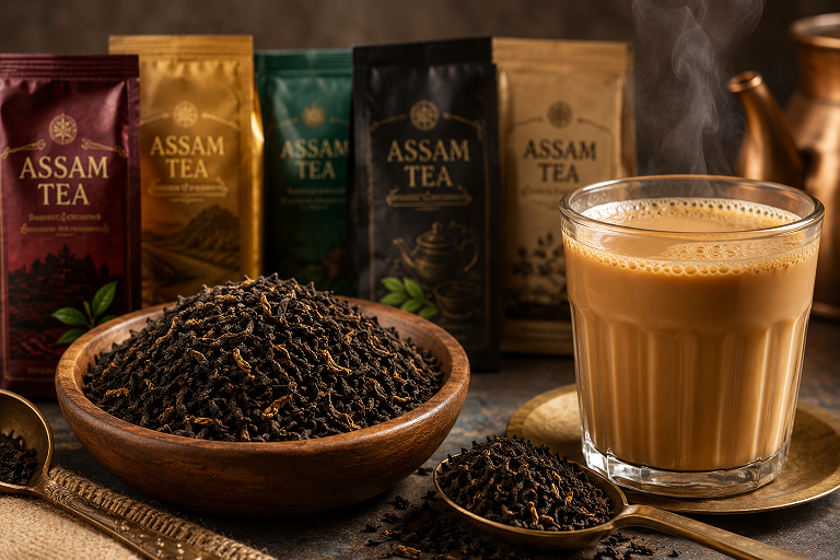 est Assam tea for making rich karak chai with milk and cardamom